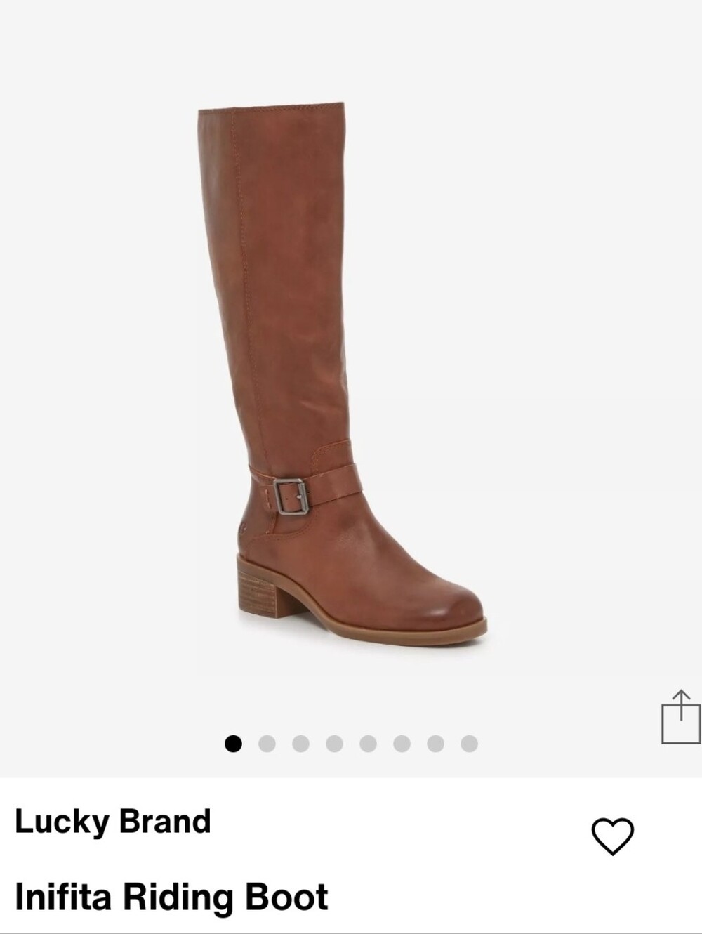 Lucky Brand Inifita Riding Boot - Knee-High Brown Boots - Sz 8 - Picture 2 of 16